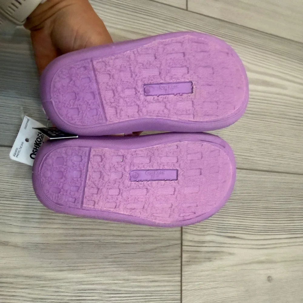 NWT OshKosh Bgosh Toddler 5 Aquatic Water Shoes Pastel Tie Dye Pink Purple